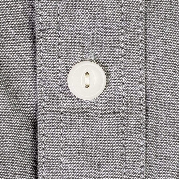 Duluth Trading Co Shirt Men's Medium Gray 40 Grit Long Sleeve Button Up Flannel - Picture 5 of 9